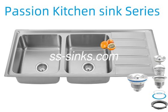 1200 X 500mm 코너 스테인리스 스틸 부엌 싱크 후쪽 배수기 배치 당신의 레스토랑 부엌