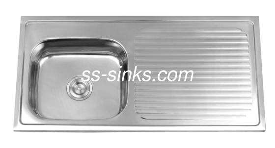 OEM 사이즈 탑마운트 부엌 싱크 싱글 볼과 배수판 최소 캐비닛 사이즈 33 인치