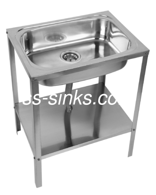 톱 마운트 스테인리스 스틸 싱크 스탠드 붓기 마무리 높이 75cm