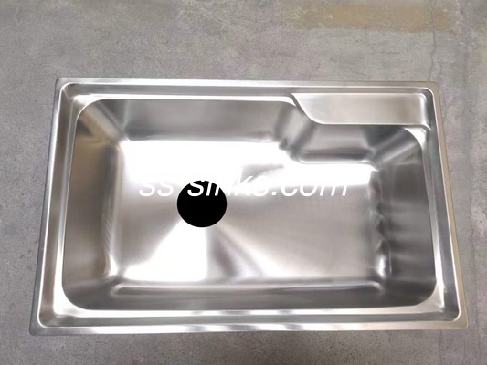 일 조각 직사각형 닦은 스테인레스 스틸 단일 그릇 싱크