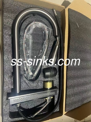 중앙 또는 뒷 배수구 배치와 함께 두 배 그릇 수작업 부엌 싱크
