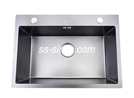 폴란드어 마무리 1 컵 OEM 외부 차원 포함 된 탑마운트 부엌 싱크장
