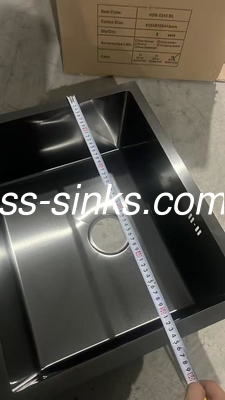 스테인레스 스틸 부엌 싱글 볼 싱크 싱크장 청소가 쉬운 배수기 및 내구성 물질