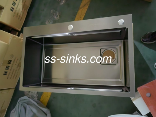 검은색 하부 스테인레스 스틸 부엌 싱크대 1.2mm 두께와 쉽게 청소
