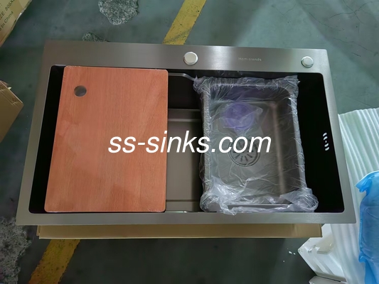 검은색 하부 스테인레스 스틸 부엌 싱크대 1.2mm 두께와 쉽게 청소