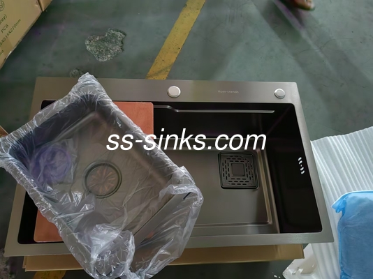 검은색 하부 스테인레스 스틸 부엌 싱크대 1.2mm 두께와 쉽게 청소