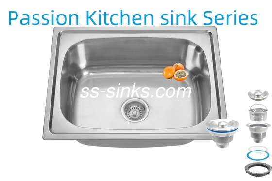 21cm 볼 깊이 장갑 스테인리스 스틸 부엌 싱크 3.5 인치 배수기 개방 성능